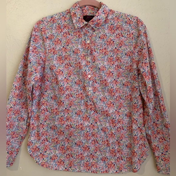 J.Crew Liberty Swirling Petals Popover Size 4 - Picture 1 of 3